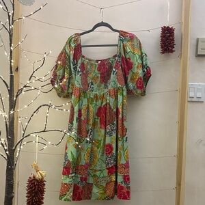 Uncle Frank Colorful Floral Mini Dress